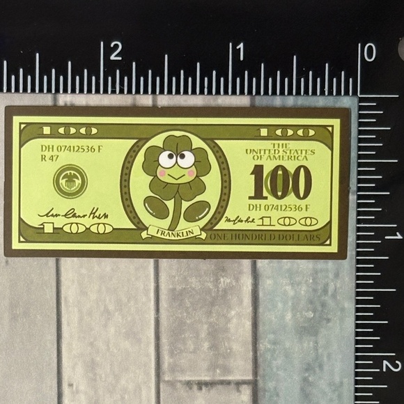 ๐10/$10๐ Sanrio Banknote Reusable Waterproof Vinyl Sticker Decal - Picture 1 of 1